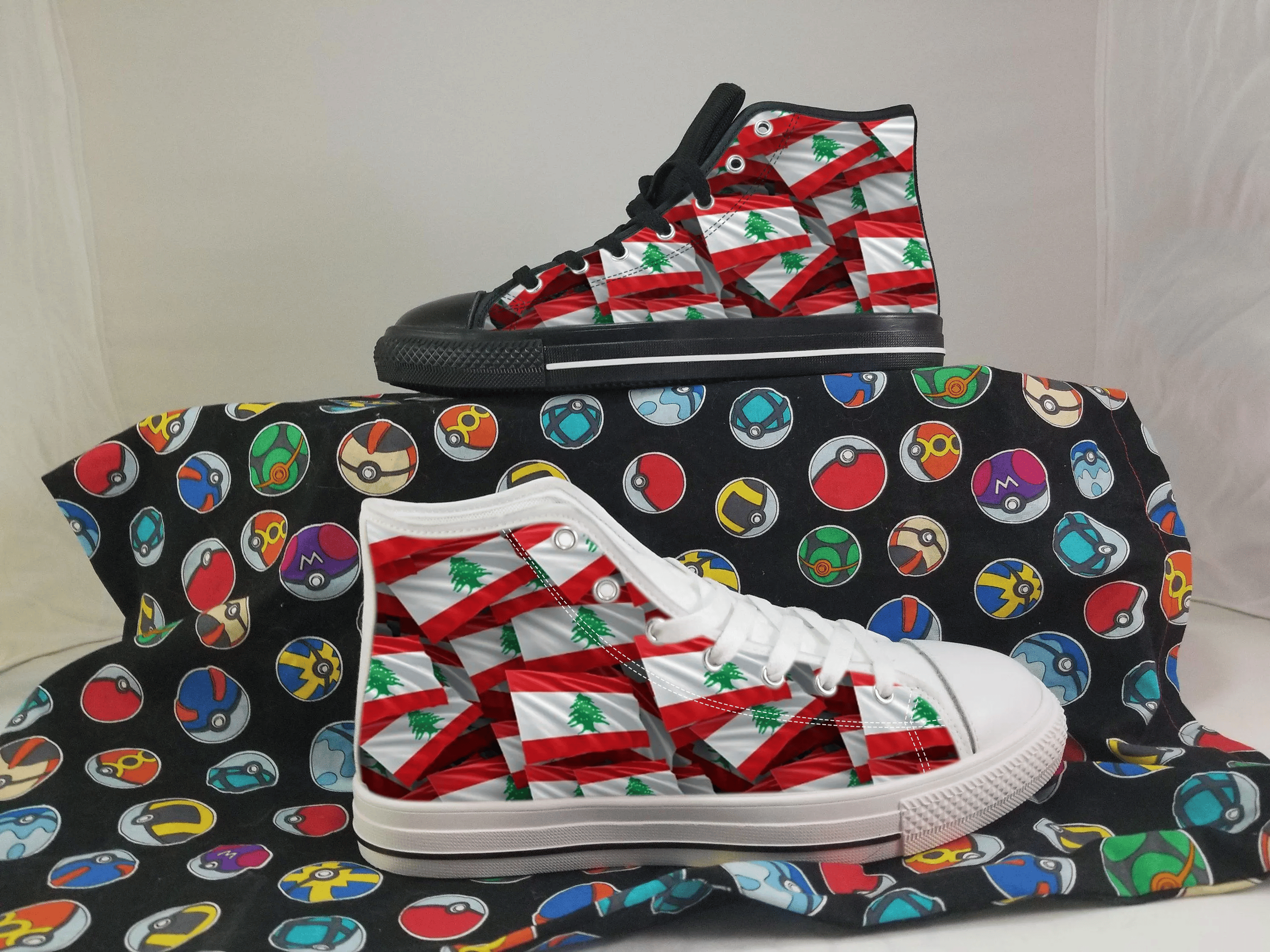 Lebanon Shoes, Lebanon High Top Sneaker, Lebanon Fan Converse style hightop, custom shoe, mom dad child shoe