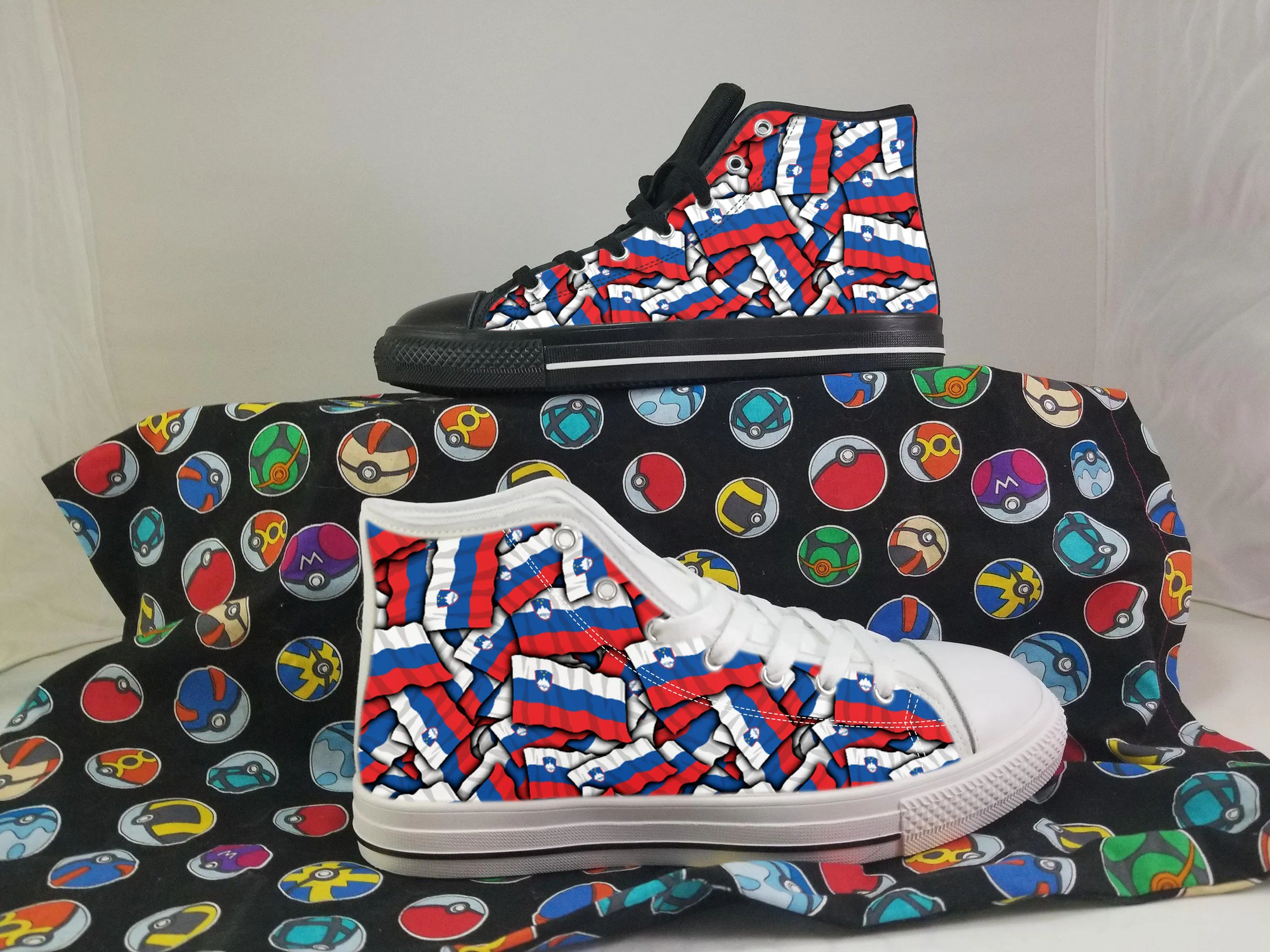 Slovenia Shoes, Slovenia High Top Sneaker, Slovenia Fan Converse style hightop, custom shoe, mom dad child shoes