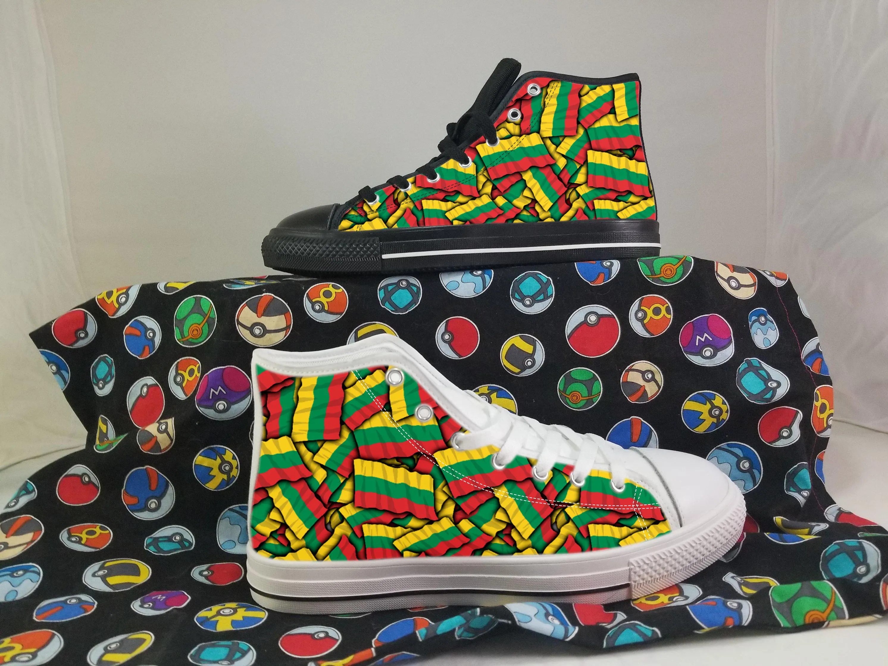 Lithuania Shoes, Lithuania High Top Sneaker, Lithuania Fan Converse style hightop, custom shoe, mom dad child shoe