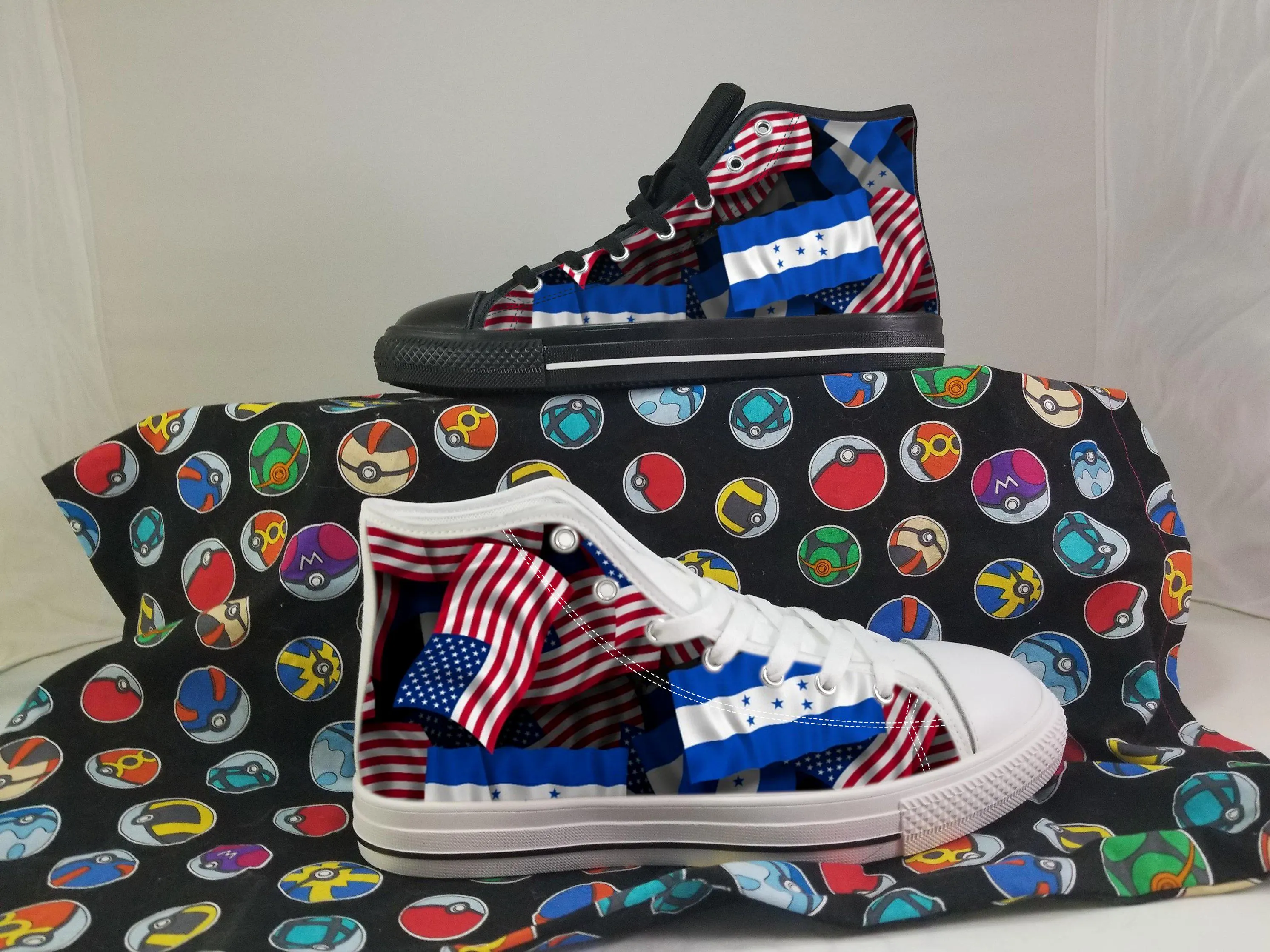 USA Shoes, USA High Top Sneaker, USA Fan Converse style hightop, custom shoe, mom dad child shoes