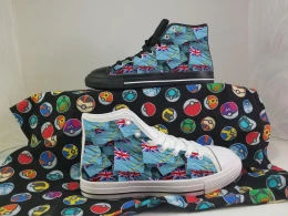 Tuvalu Shoes, Tuvalu High Top Sneaker, Tuvalu Fan Converse style hightop, custom shoe, mom dad child shoes