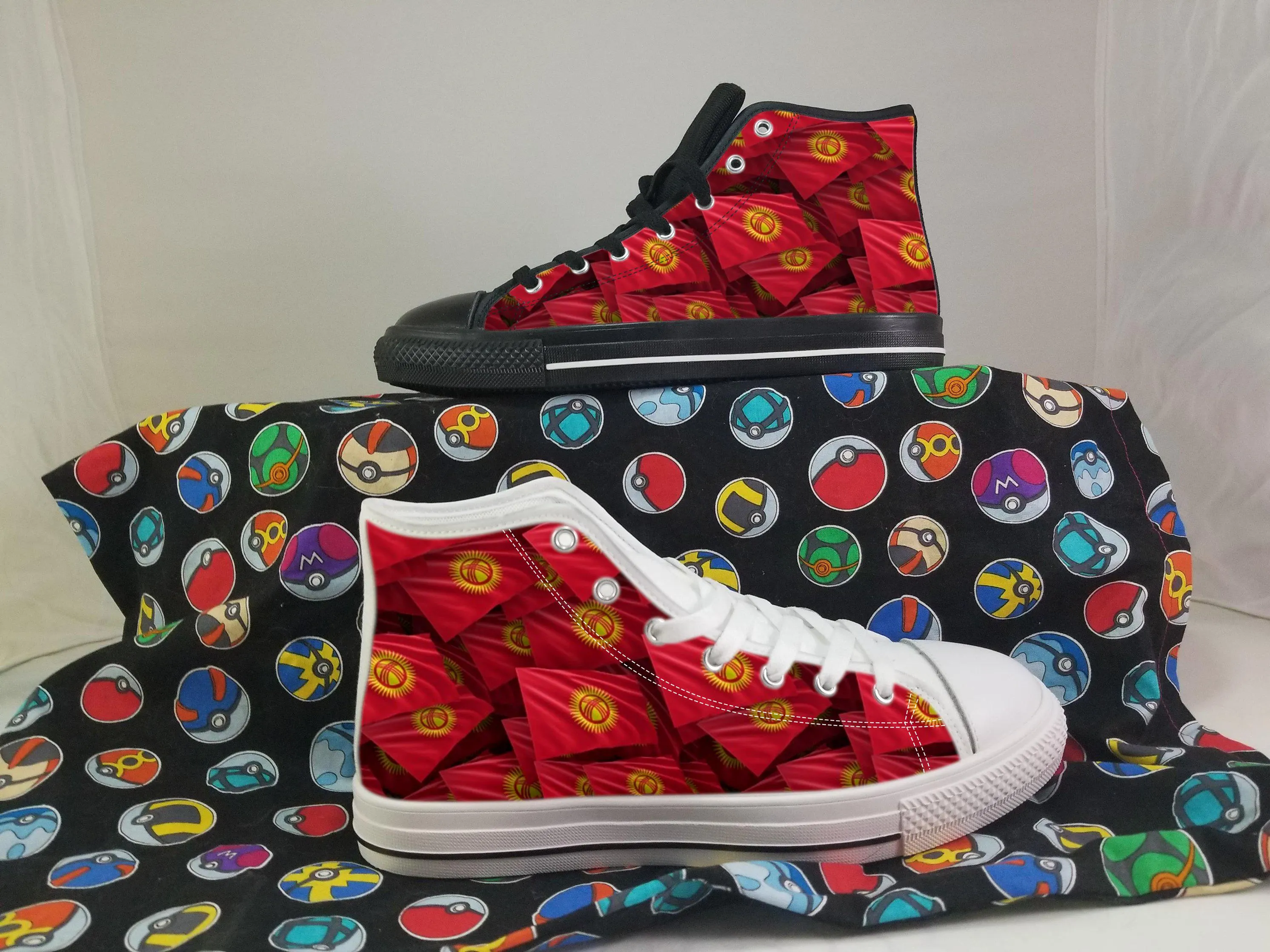 Kyrgyzstan Shoes, Kyrgyzstan High Top Sneaker, Kyrgyzstan Fan Converse style hightop, custom shoe, mom dad child shoe