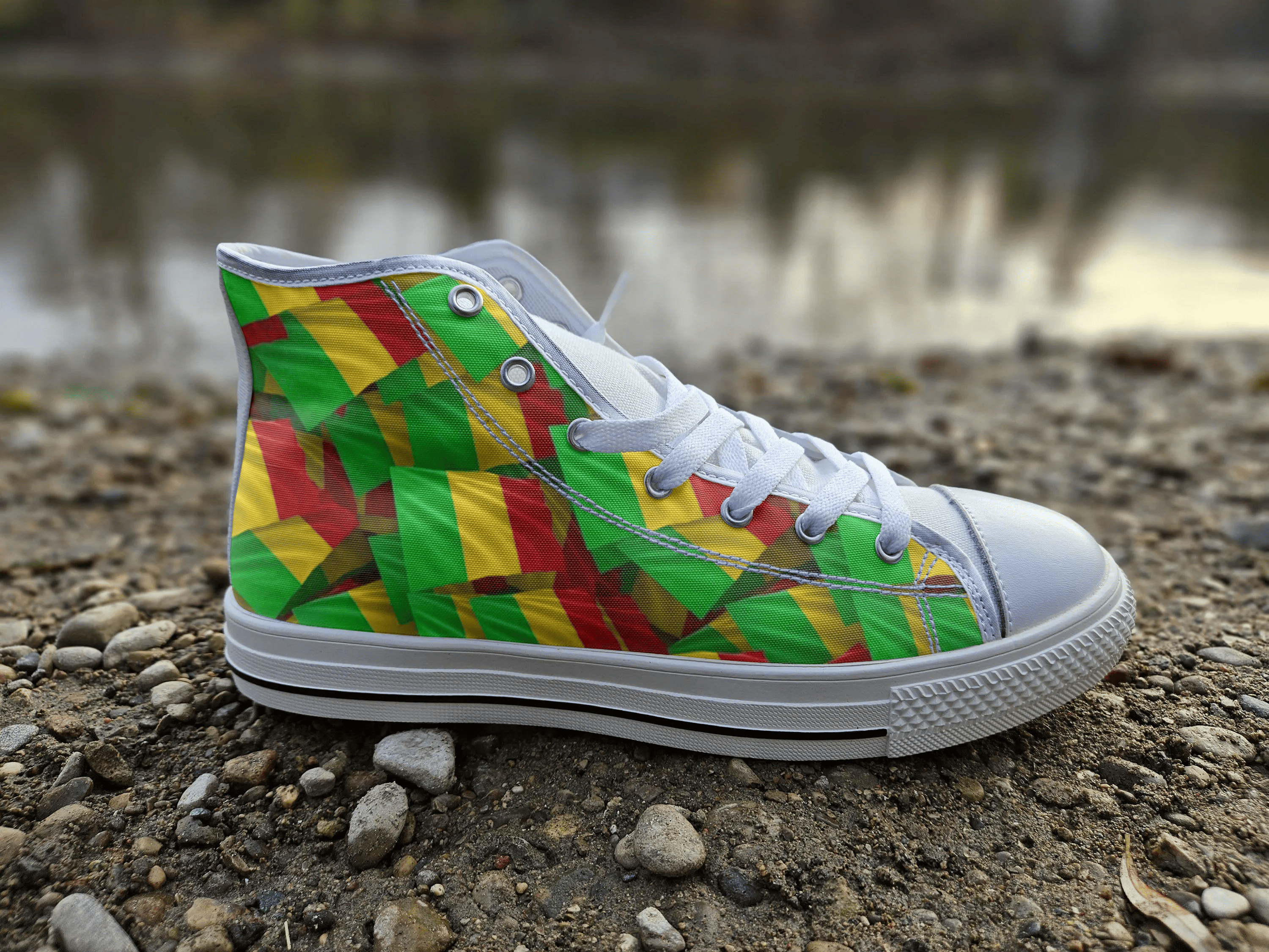 Mali Flag Converse Style Canvas Sneakers, Mali Converse Style High Tops, Comfort Walking Shoes, Mali Pattern Shoes mens womens kids