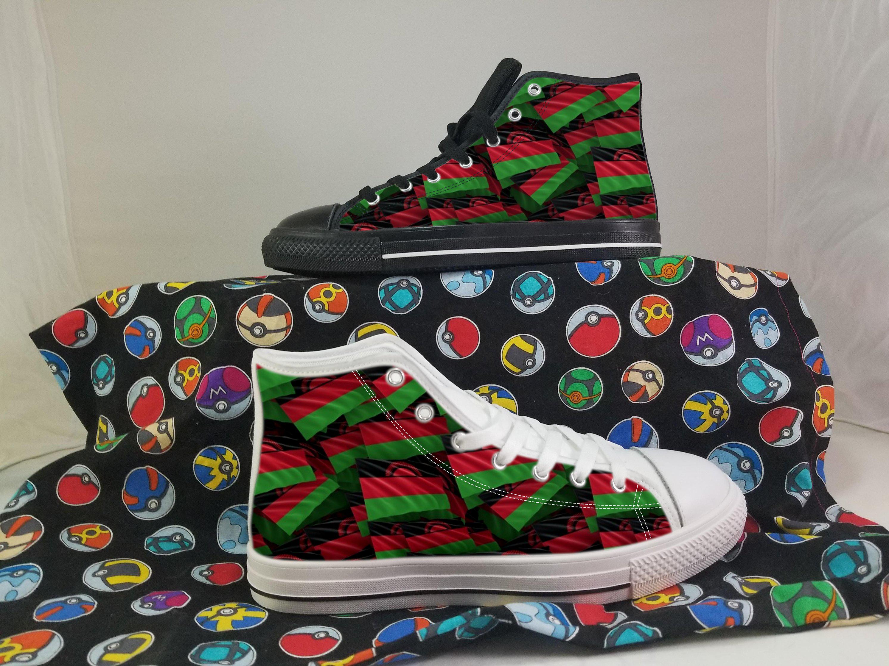 Malawi Flag Converse Style Canvas Sneakers, Malawi Converse Style High Tops, Comfort Walking Shoes, Malawi Pattern Shoes mens womens kids