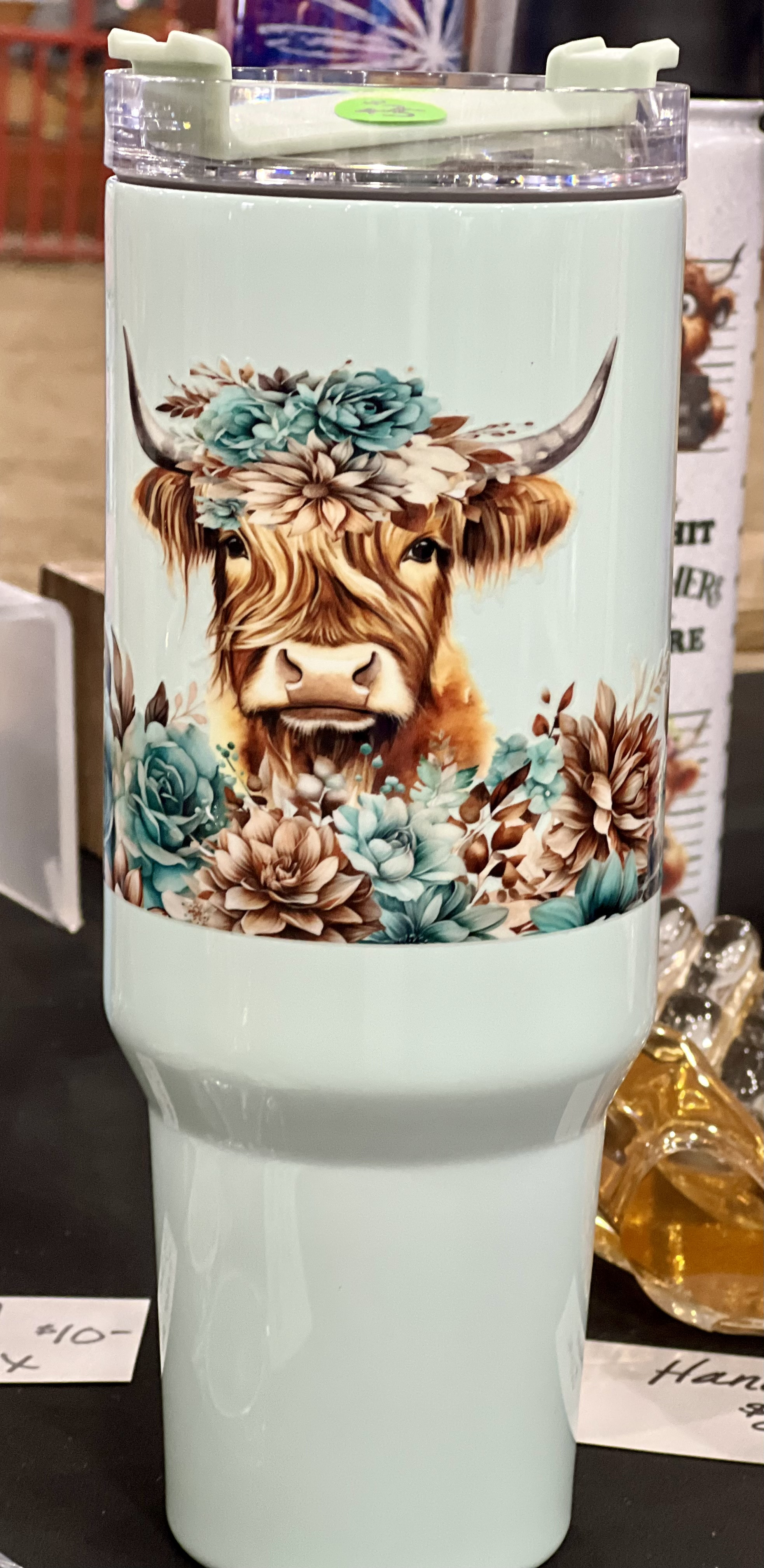40oz Highland Cow Tumbler with Handle