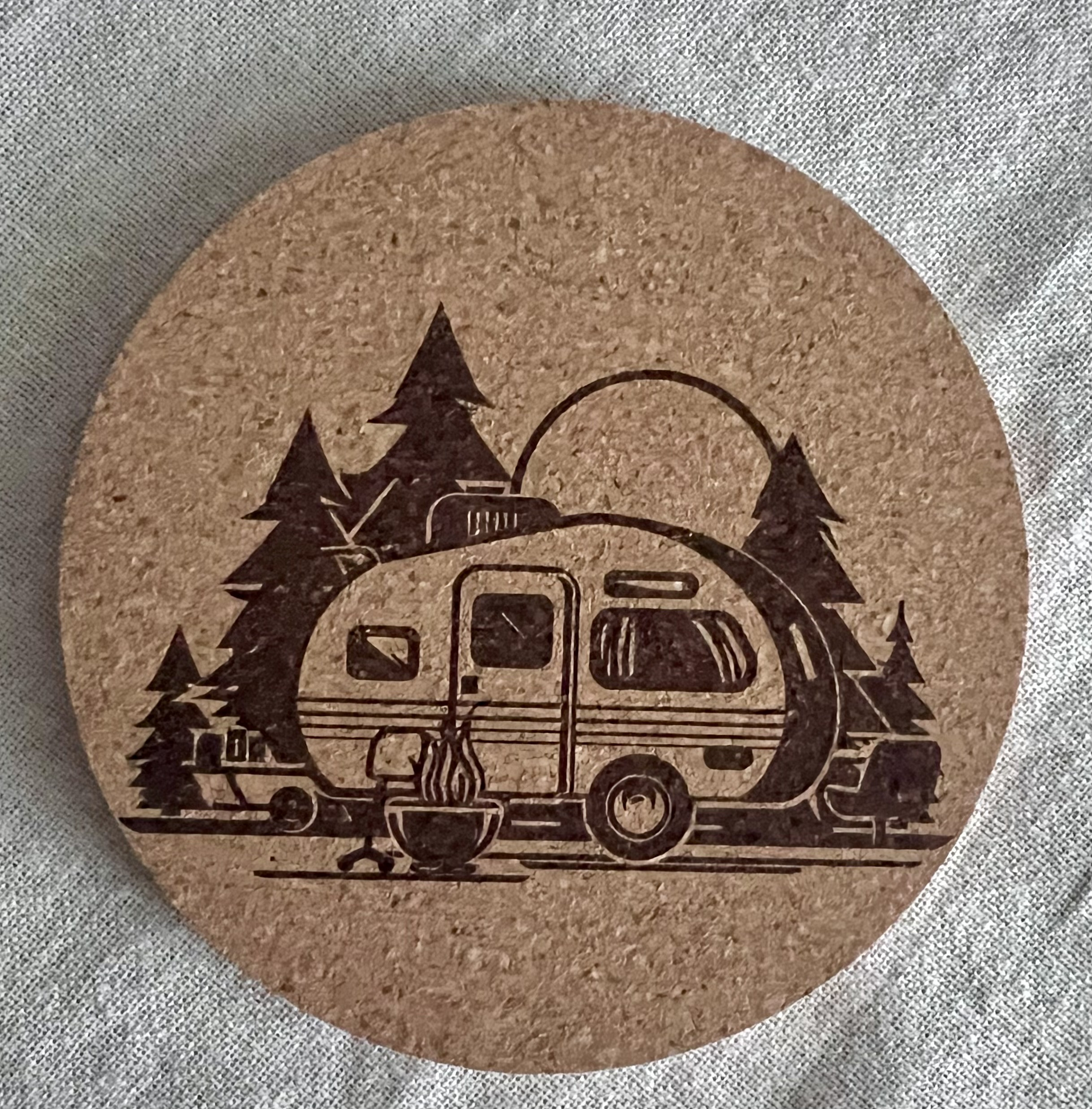 Cork Coasters for Campers