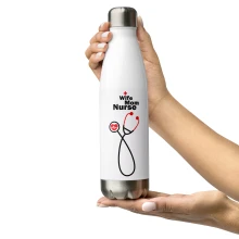 Mom Wife Nurse Stainless Steel Water Bottle Tumbler
