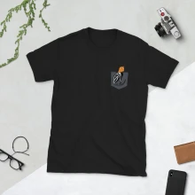 Skeleton cat shirt Pocket design