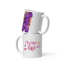 Nurse Life White glossy mug 11 oz, 15 oz, 20 oz