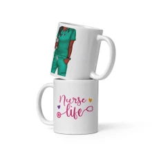 Nurse Life White glossy mug 11 oz, 15 oz, 20 oz