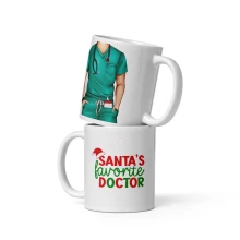 Santa Favorite Doctor White glossy mug 11 oz, 15 oz, 20 oz