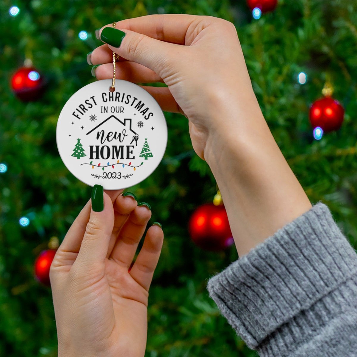 First family ornament, Family Gift Christmas ornaments, 2023 Christmas ornament, Holiday ornament, Holiday gift, New home Gift, House Gift