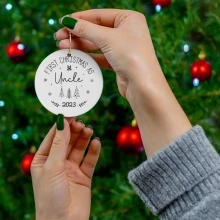 First Christmas uncle ornament, Uncle Gift, Family Gift Christmas ornaments 2023 Christmas ornament Holiday ornament, Holiday gift xMas Gift