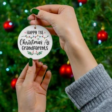 Grandparents First family ornament, Family Gift  Christmas ornaments, 2023 Christmas ornament, Holiday ornament Holiday gift, Christmas Gift