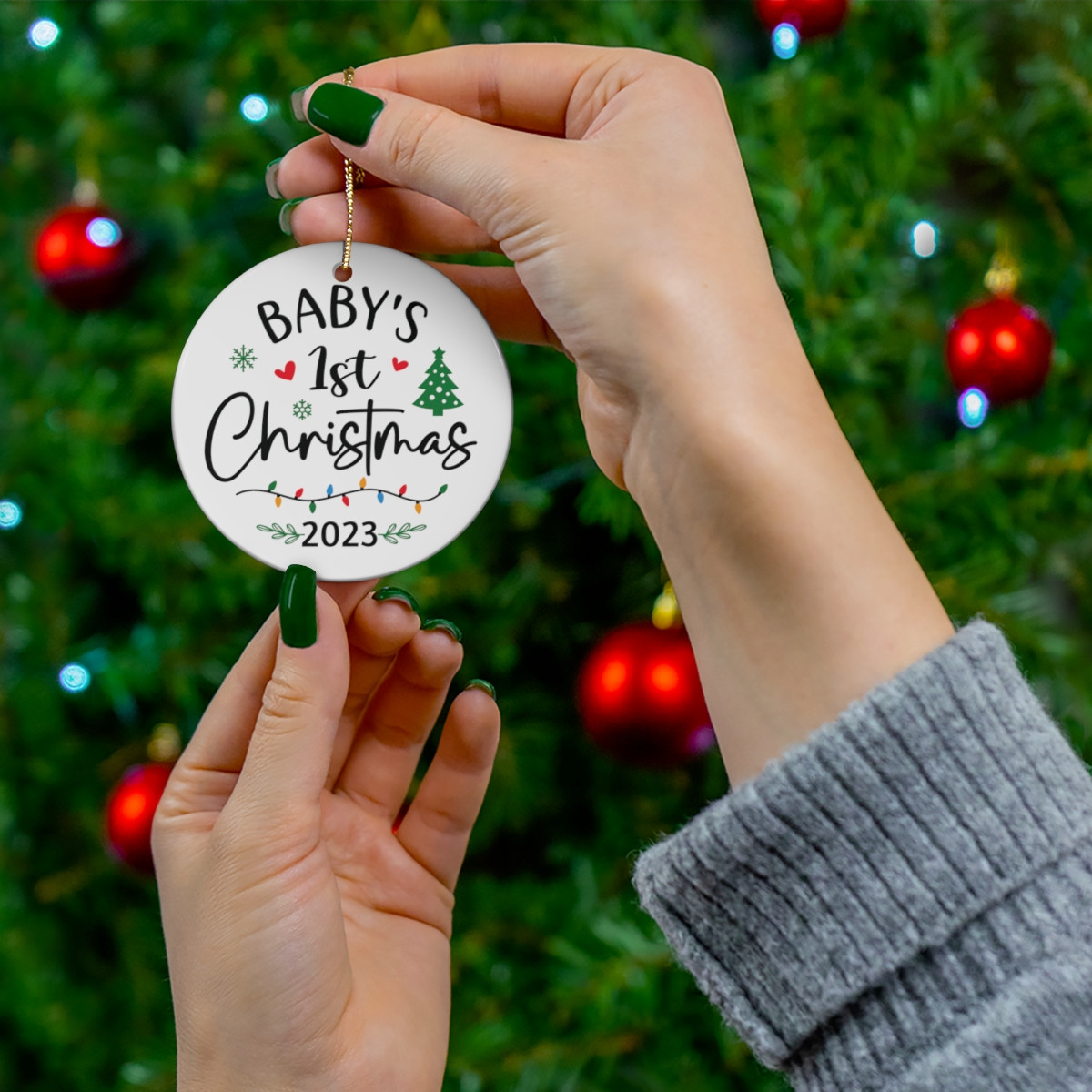 Baby's First Christmas Ornament, family ornament, Family Christmas ornaments, 2023 Christmas ornament, Holiday gift ornament, Baby Gift