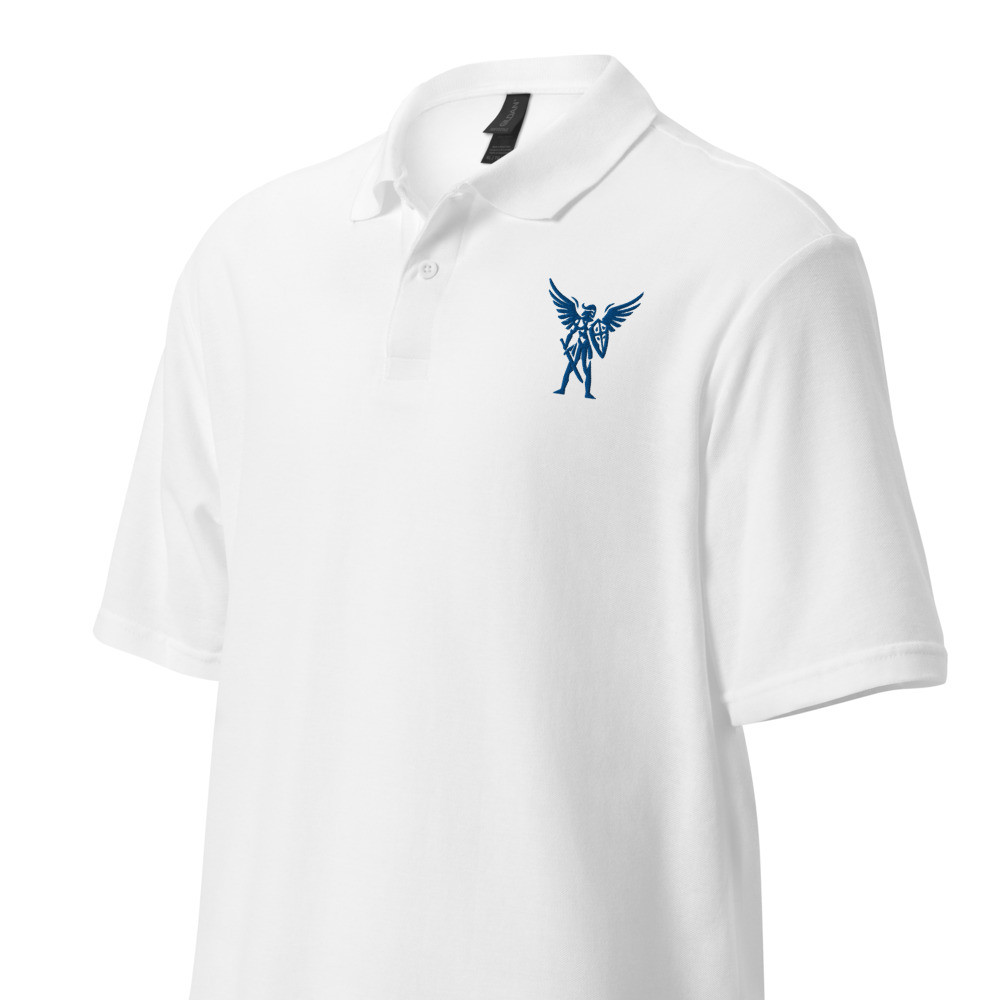 St. Michael Blue Lines pique polo shirt