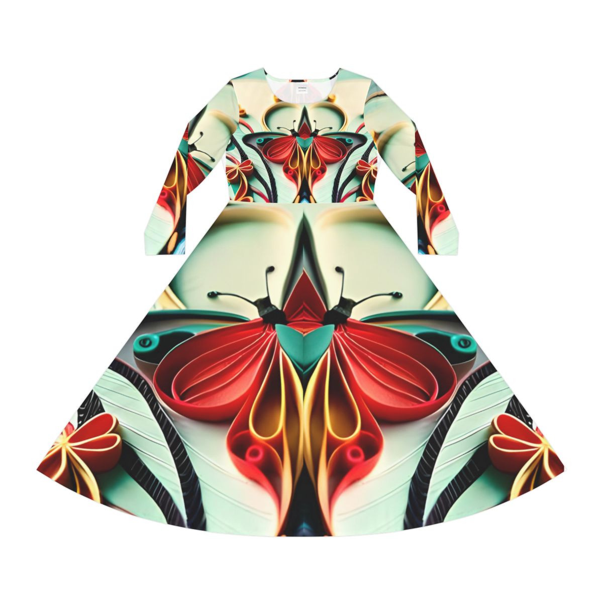 Women's Long Sleeve Butterfly Travel  and Dance Dress 
