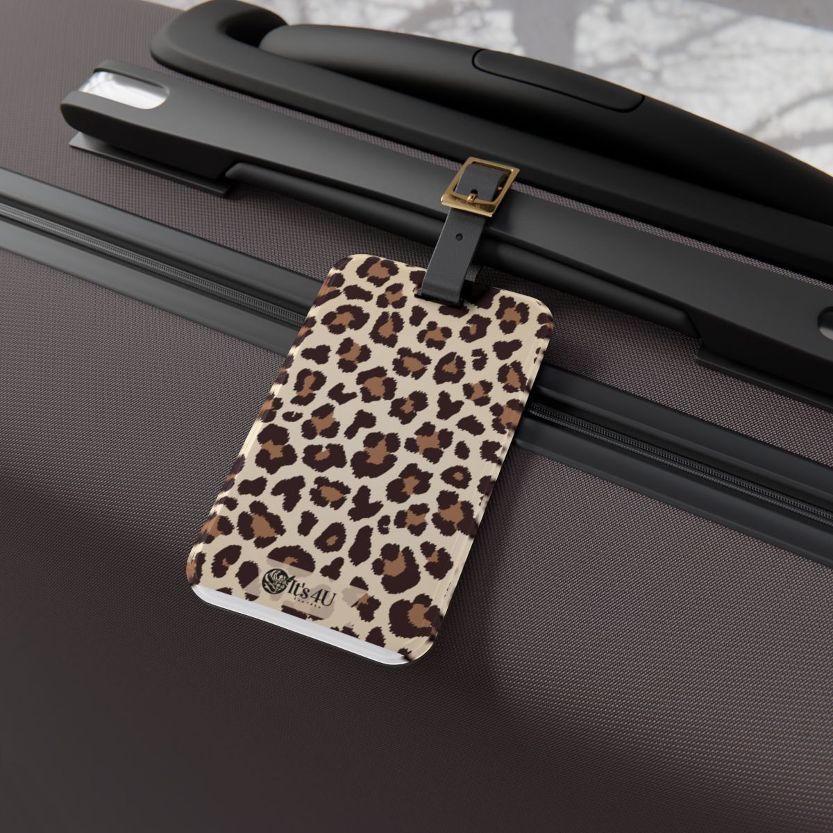  Leopard Acrylic Luggage Tag