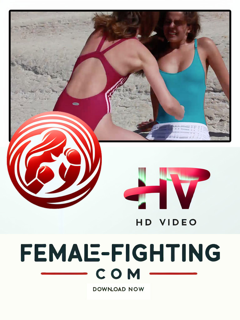 Fight on rocky beach - HD Movie - Lexxi vs Renee - 5:11