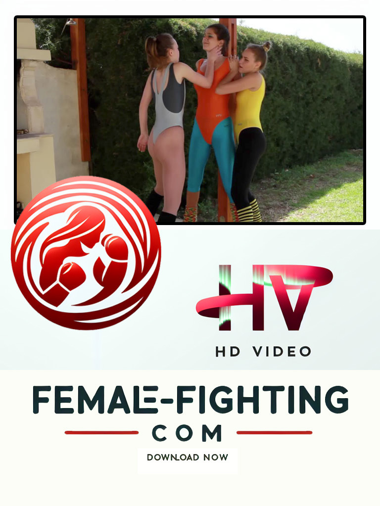2-on-1 punching fight - Renee, Blanca, Lexxi - HD Video - 6:07