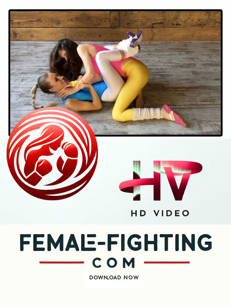 Wrestling match in lycra - Lexxi vs Amelie - HD Video - 6:51
