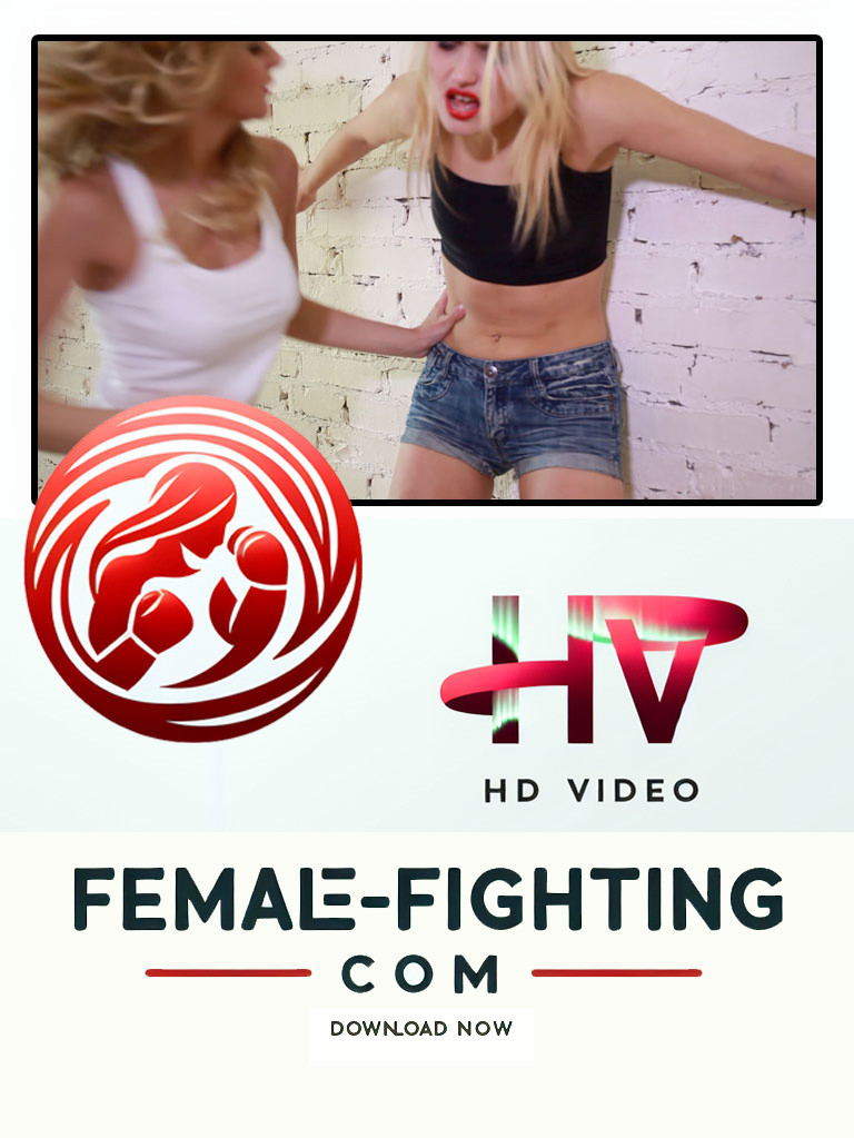 Re-mastered in FULL HD - Irene vs Laura fight in denim shorts - 5:28
