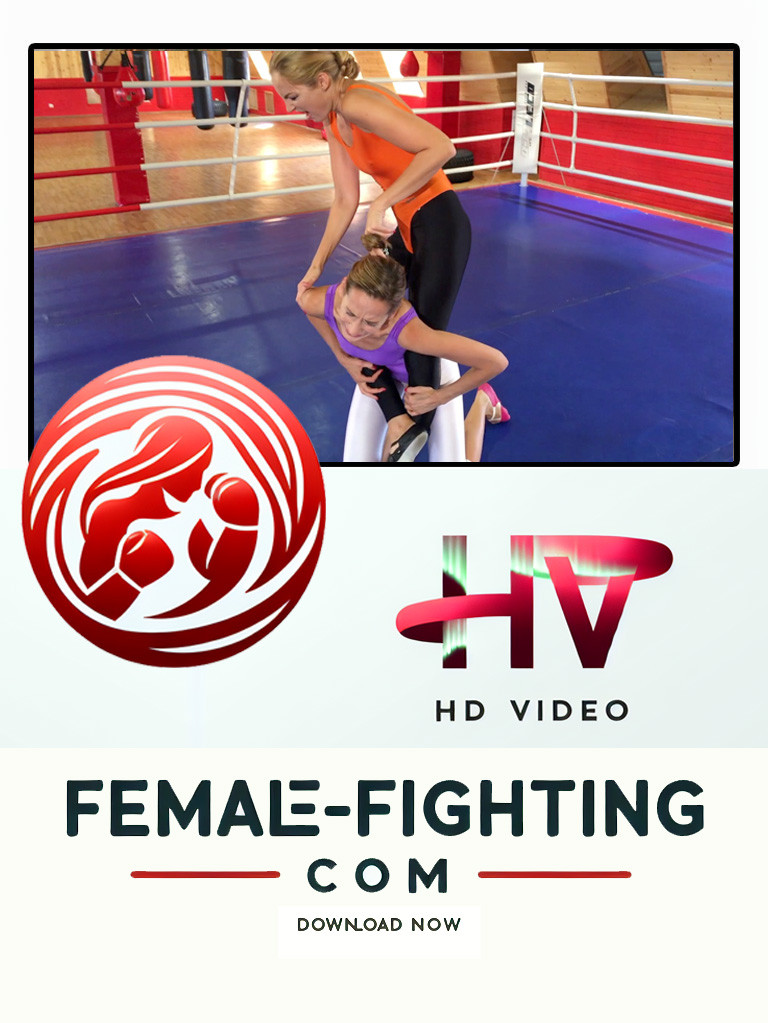 Wrestling match in ring - Emily, Marta - FULL HD - 4:13