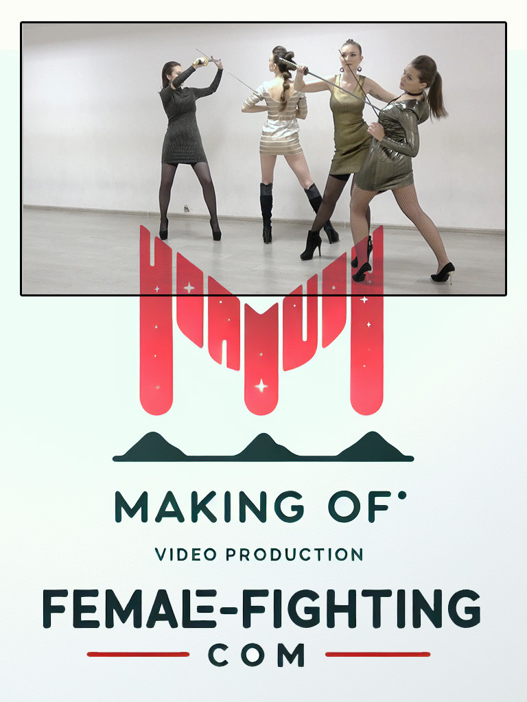 Making of - 2-on-2 weapon fight - Renee, Tess, Alisha, Zoe - 12:26