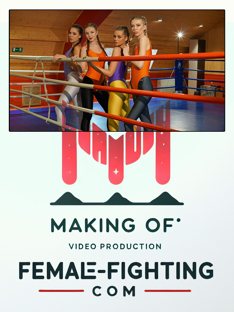 Making of - 2-on-2 fight in ring - Zoe,Tess, Vera, Sabrina - 7:46