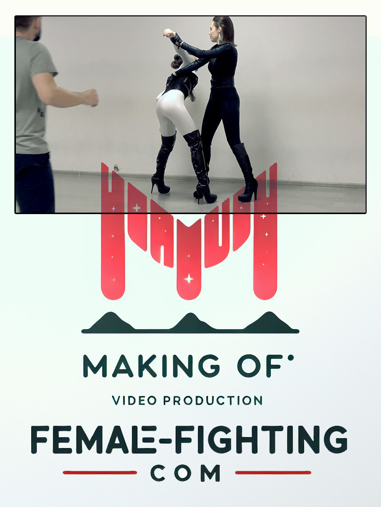 Making of - Alisha vs Renee fight in catsuits - FULL HD - 11:16