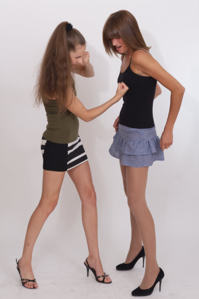 Fight in mini skirts - Inga vs Nicki - 74 Images