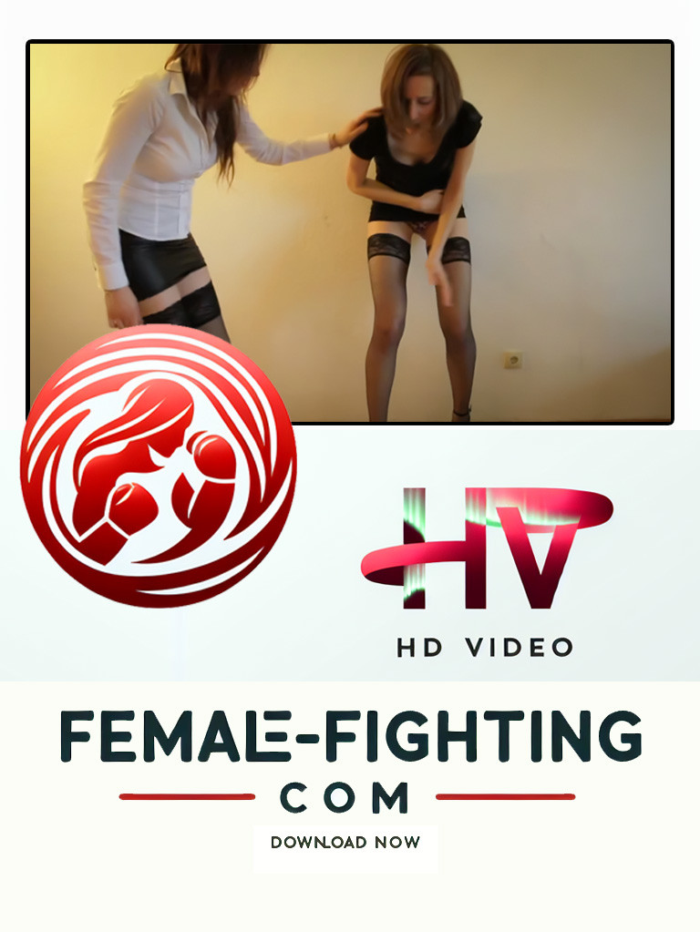 Fight in mini skirts and stockings - Lara, Marta - FULL HD - 5:52