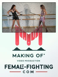 Making of - Sword duel in mini dresses - Tess, Amelie - 6:25