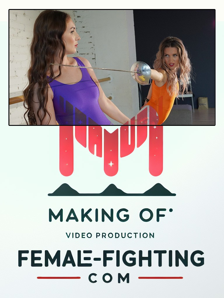 Making of - Fencing Duel in lycra - Tess, Amelie - FULL HD - 8:41