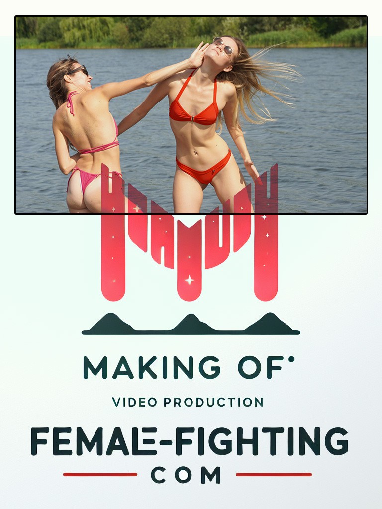 Making of - Bikini beach fight - Jillian, Amelie - 8:52