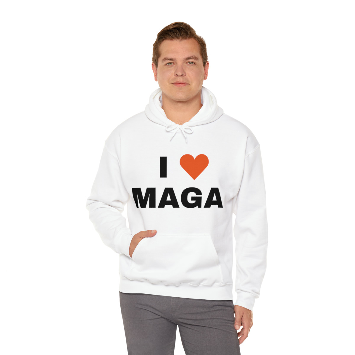 I Heart MAGA Unisex Heavy Blend™ Hooded Sweatshirt