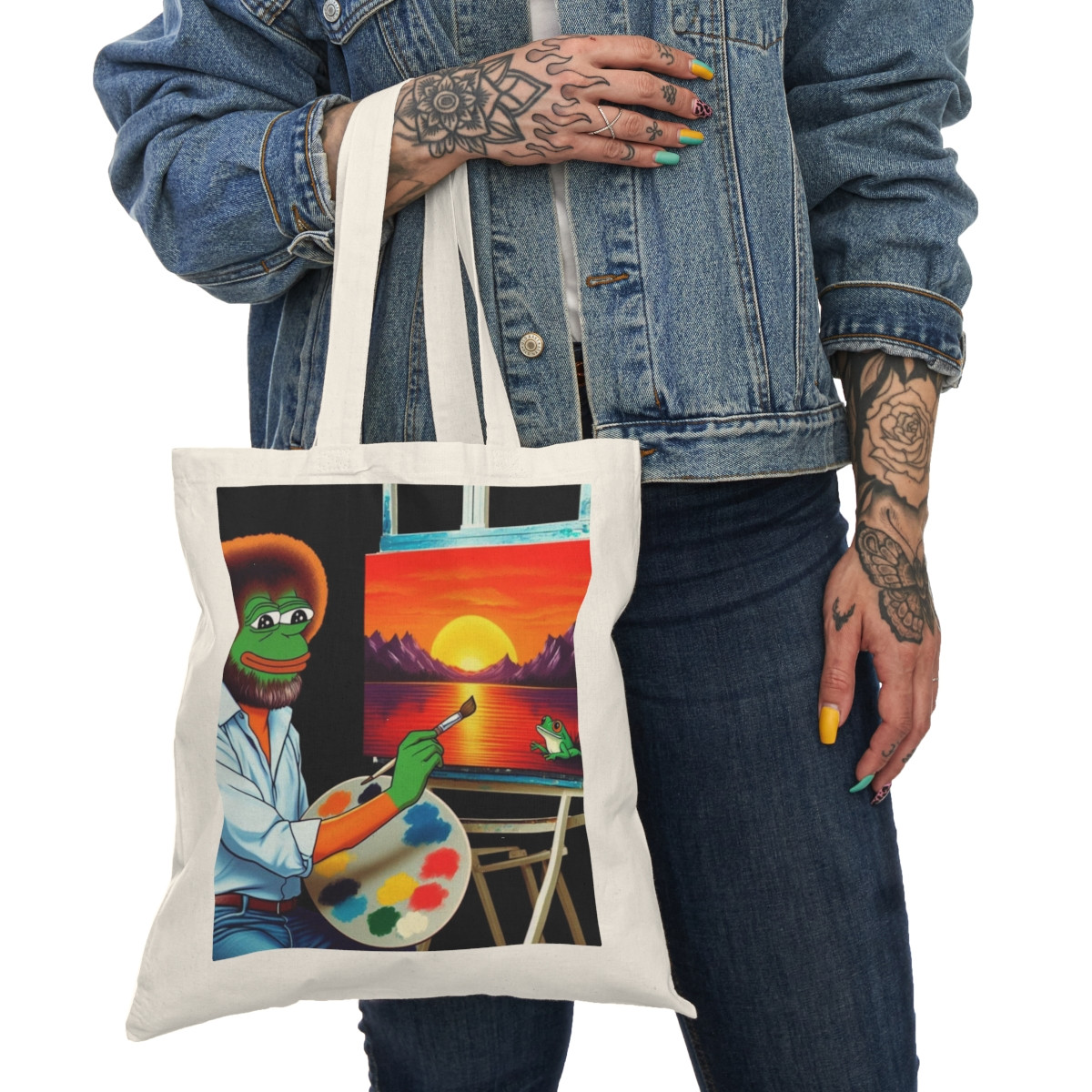 Pepe Ross Happy Little Natural Tote Bag