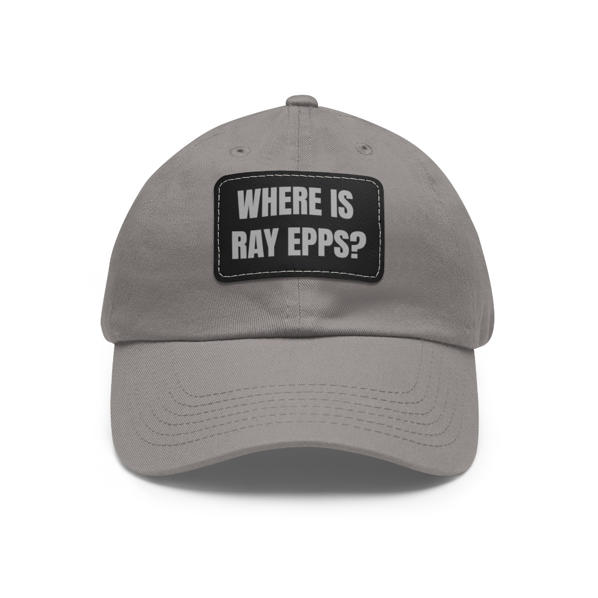 Where Is Ray Epps Dad Hat with Leather Patch (Rectangle)