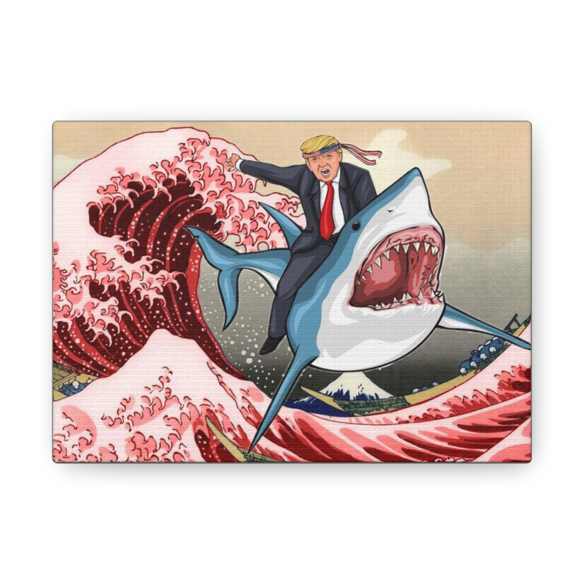 Japanese Trump Shark Canvas Gallery Wraps