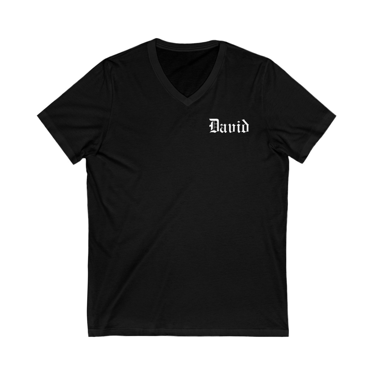 David Powerlifter Unisex Jersey Short Sleeve V-Neck Tee