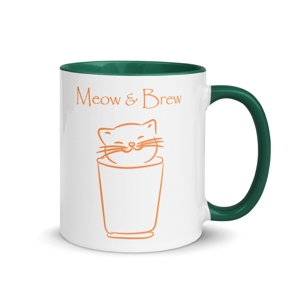 Meow & Brew Mug with Color Inside