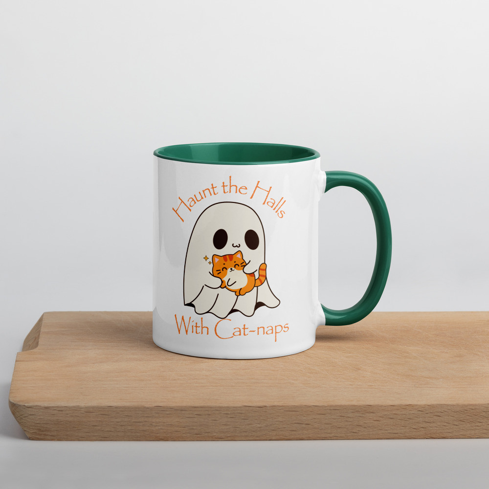 Haunt The Halls With Cat-naps Mug with Color Inside