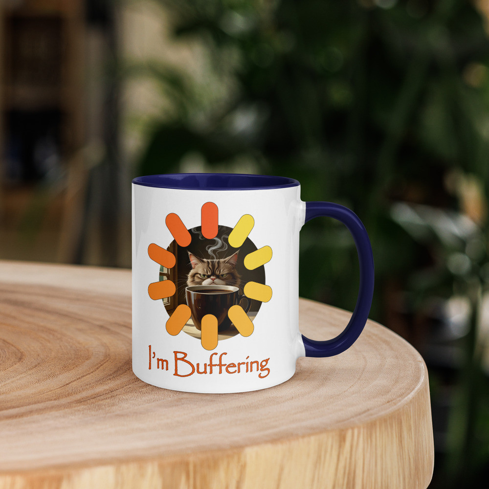 I'm Buffering Mug with Color Inside