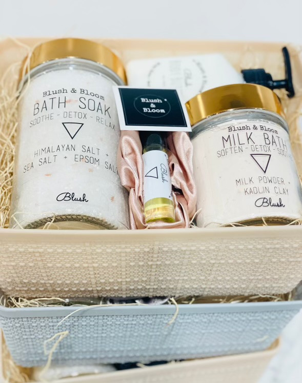 Blush And Bloom Bath Basket