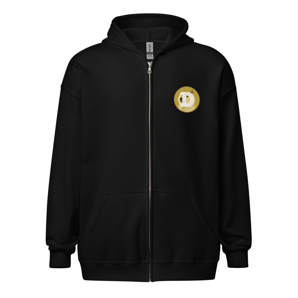 Unisex heavy blend zip hoodie Dogecoin
