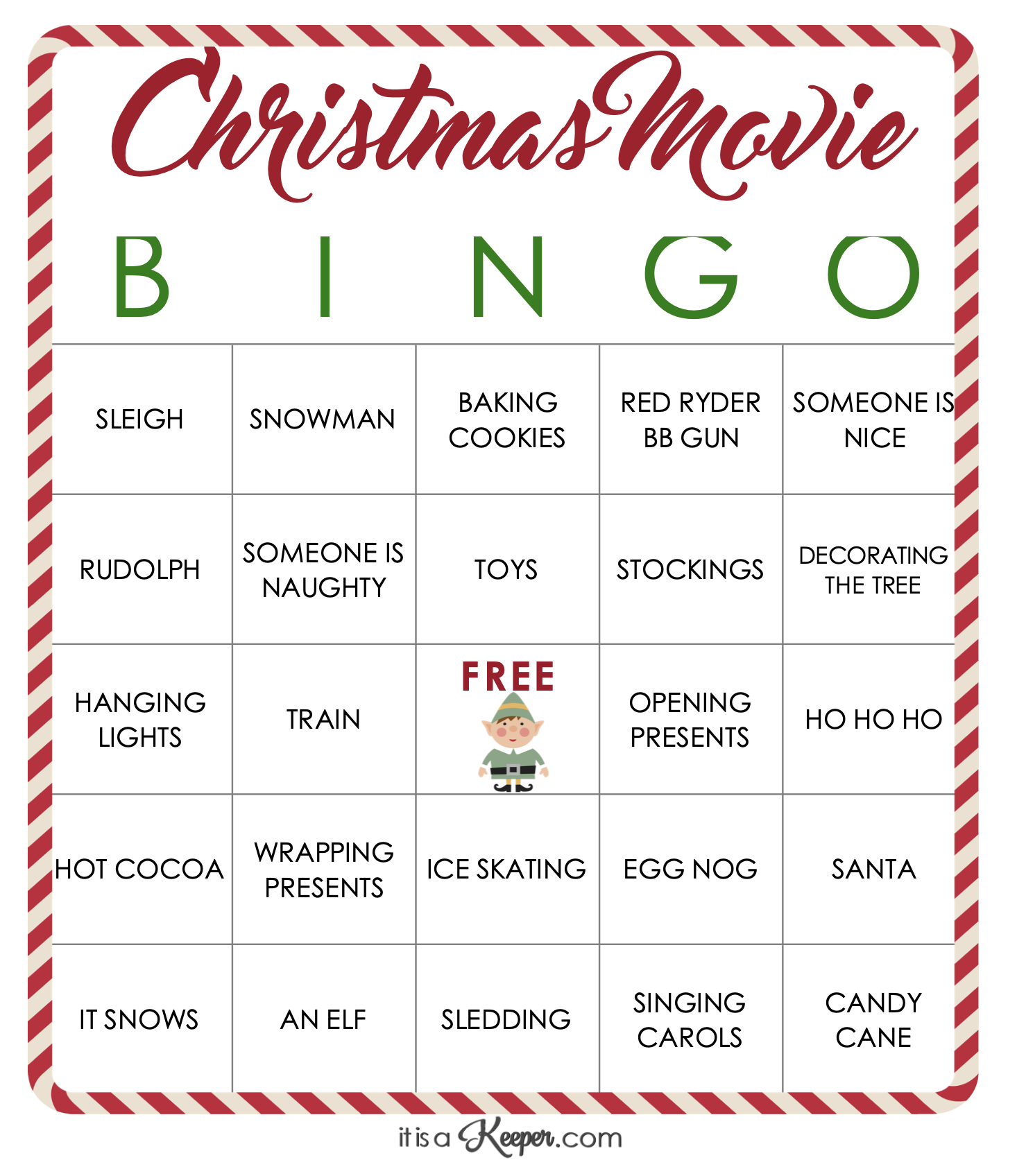 Christmas Bingo Printable