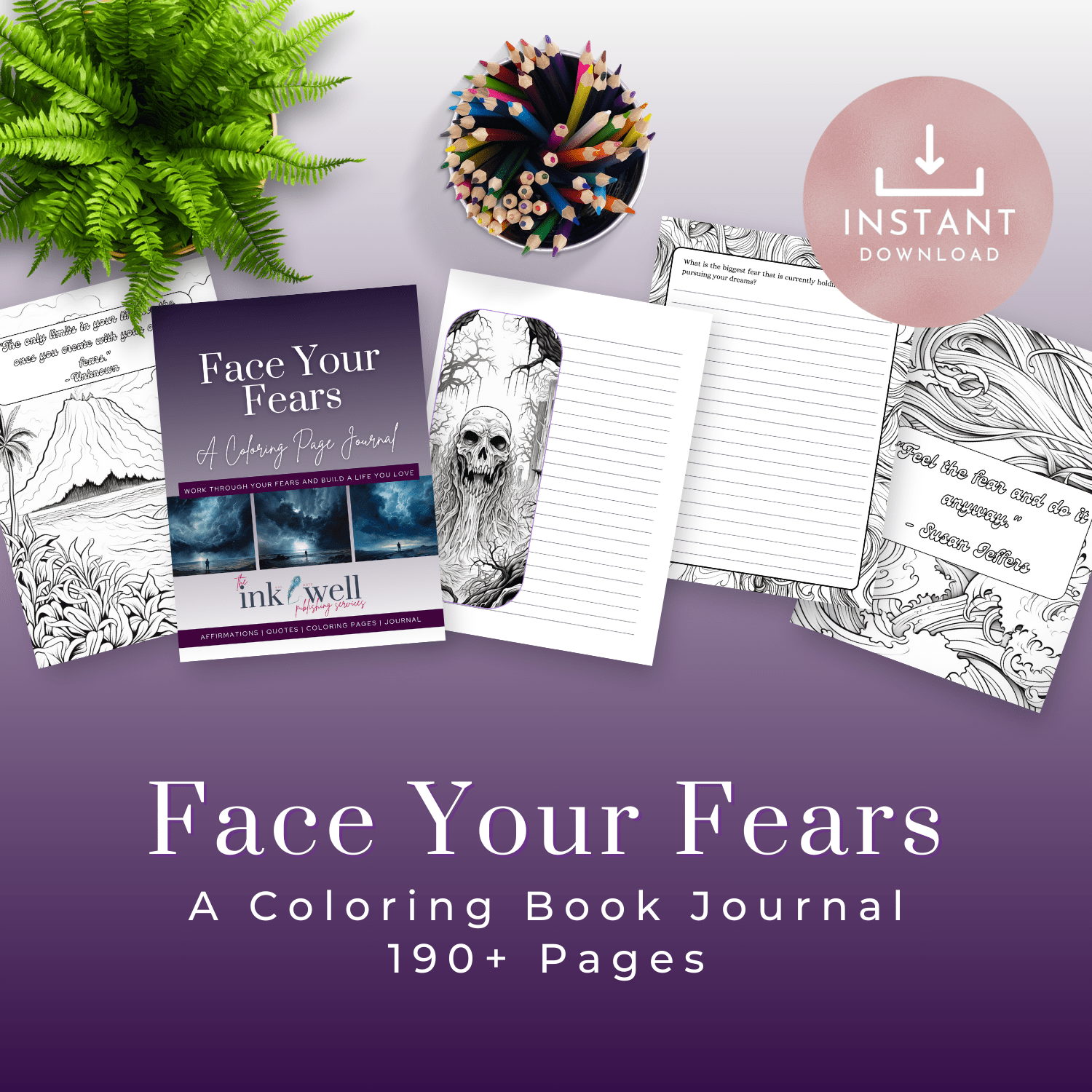 Face Your Fears Coloring Journal