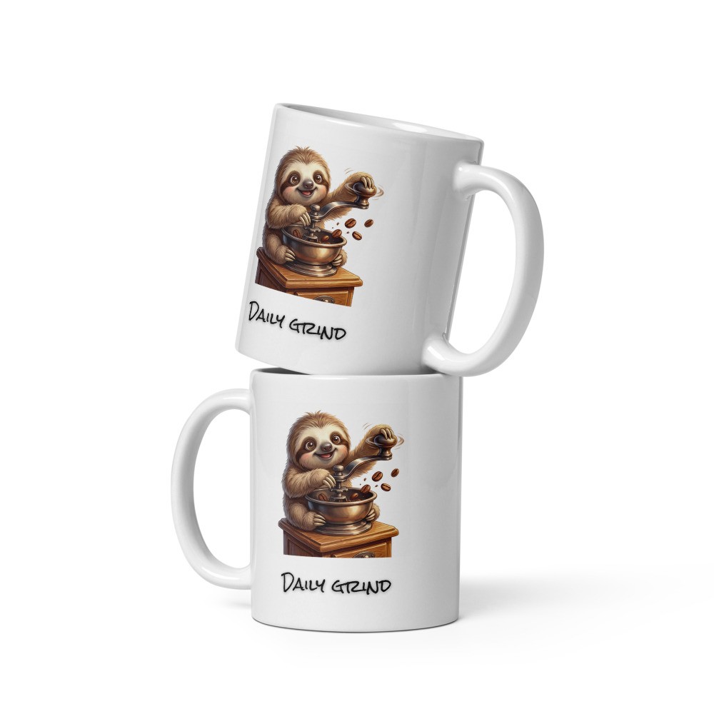 White glossy mug