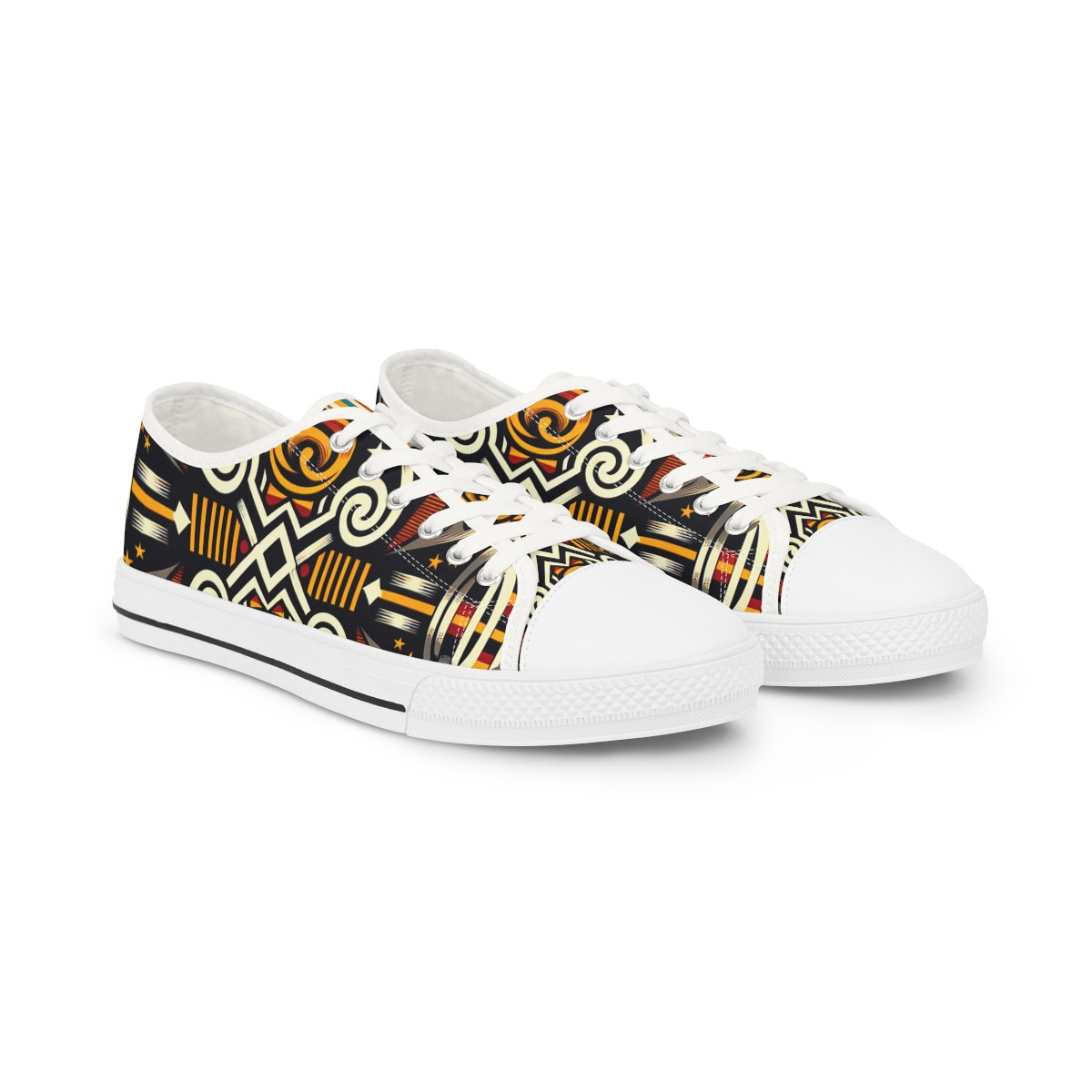 "AfroFusion Kente Kicks" - Men's Lowtop Sneakers