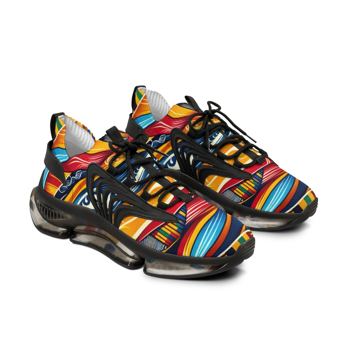 "AfroStride Kente Kicks" - Men's Mesh Sneaker